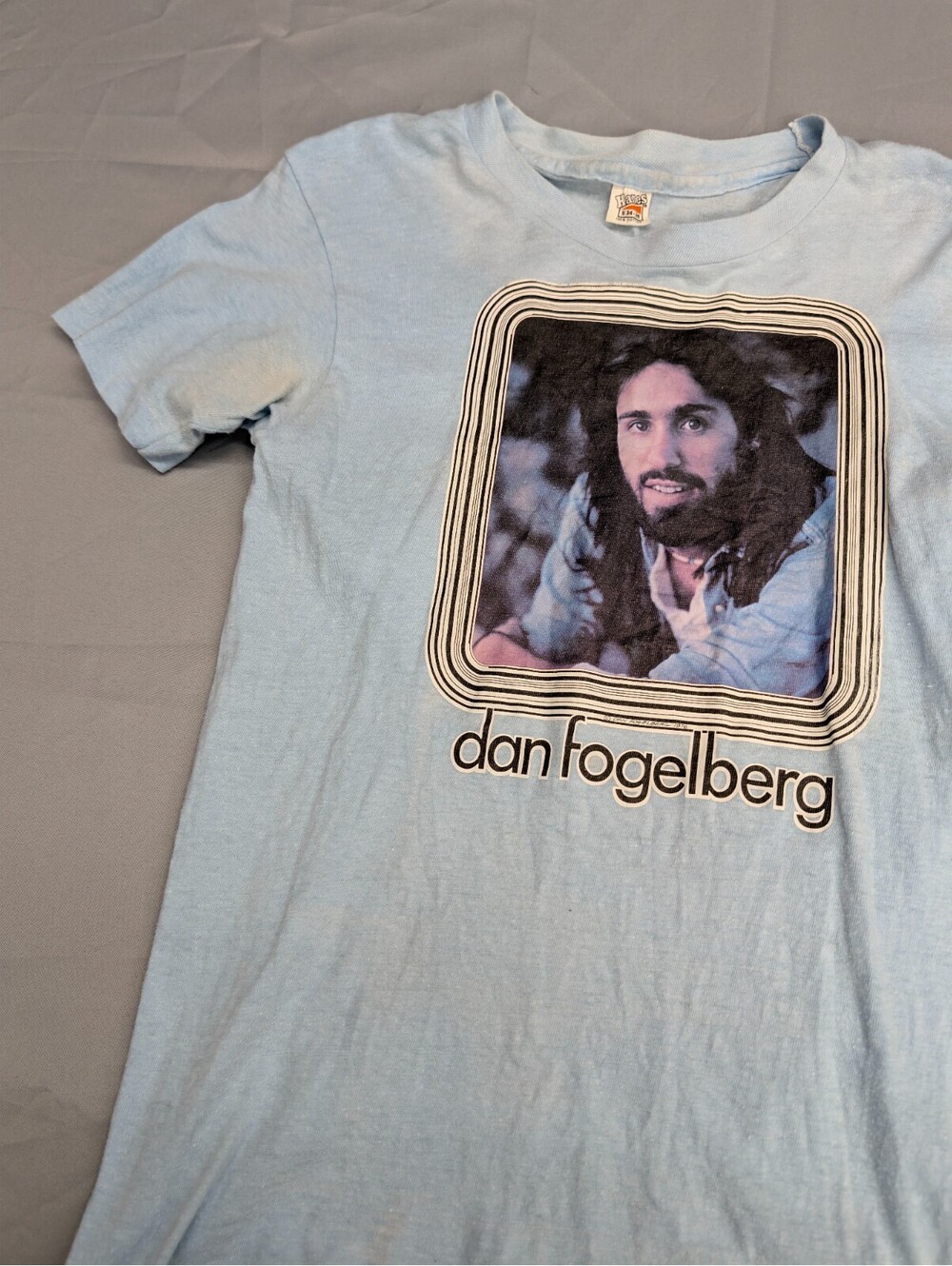 Dan Fogelberg 1976 Concert T-Shirt Hanes Vintage Blue Size S